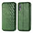 Funda de Cuero Cartera con Soporte Carcasa S01D para Samsung Galaxy A70 Verde