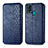 Funda de Cuero Cartera con Soporte Carcasa S01D para Samsung Galaxy F41 Azul