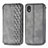 Funda de Cuero Cartera con Soporte Carcasa S01D para Samsung Galaxy M01 Core Gris