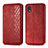 Funda de Cuero Cartera con Soporte Carcasa S01D para Samsung Galaxy M01 Core Rojo