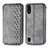 Funda de Cuero Cartera con Soporte Carcasa S01D para Samsung Galaxy M01 Gris