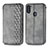 Funda de Cuero Cartera con Soporte Carcasa S01D para Samsung Galaxy M11 Gris