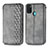 Funda de Cuero Cartera con Soporte Carcasa S01D para Samsung Galaxy M21 Gris