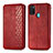 Funda de Cuero Cartera con Soporte Carcasa S01D para Samsung Galaxy M21 Rojo