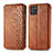 Funda de Cuero Cartera con Soporte Carcasa S01D para Samsung Galaxy M60s Marron