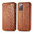 Funda de Cuero Cartera con Soporte Carcasa S01D para Samsung Galaxy Note 20 5G Marron