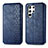 Funda de Cuero Cartera con Soporte Carcasa S01D para Samsung Galaxy S24 Ultra 5G Azul