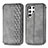 Funda de Cuero Cartera con Soporte Carcasa S01D para Samsung Galaxy S24 Ultra 5G Gris