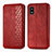 Funda de Cuero Cartera con Soporte Carcasa S01D para Sharp Aquos wish3 Rojo