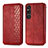 Funda de Cuero Cartera con Soporte Carcasa S01D para Sony Xperia 1 V Rojo