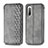 Funda de Cuero Cartera con Soporte Carcasa S01D para Sony Xperia 10 II Gris