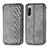 Funda de Cuero Cartera con Soporte Carcasa S01D para Sony Xperia 10 IV SOG07 Gris