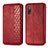 Funda de Cuero Cartera con Soporte Carcasa S01D para Sony Xperia Ace II Rojo