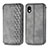 Funda de Cuero Cartera con Soporte Carcasa S01D para Sony Xperia Ace III Gris