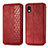 Funda de Cuero Cartera con Soporte Carcasa S01D para Sony Xperia Ace III Rojo