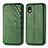 Funda de Cuero Cartera con Soporte Carcasa S01D para Sony Xperia Ace III SO-53C Verde