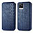 Funda de Cuero Cartera con Soporte Carcasa S01D para Vivo V20 (2021) Azul