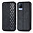 Funda de Cuero Cartera con Soporte Carcasa S01D para Vivo V21 5G Negro