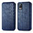 Funda de Cuero Cartera con Soporte Carcasa S01D para Vivo V21e 4G Azul