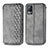 Funda de Cuero Cartera con Soporte Carcasa S01D para Vivo V21e 4G Gris