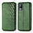 Funda de Cuero Cartera con Soporte Carcasa S01D para Vivo V21e 4G Verde