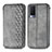 Funda de Cuero Cartera con Soporte Carcasa S01D para Vivo V21e 5G Gris