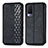 Funda de Cuero Cartera con Soporte Carcasa S01D para Vivo V21e 5G Negro