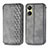 Funda de Cuero Cartera con Soporte Carcasa S01D para Vivo Y02S Gris