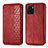 Funda de Cuero Cartera con Soporte Carcasa S01D para Vivo Y10 Rojo