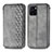 Funda de Cuero Cartera con Soporte Carcasa S01D para Vivo Y10 t1 Gris