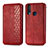 Funda de Cuero Cartera con Soporte Carcasa S01D para Vivo Y11 Rojo