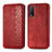 Funda de Cuero Cartera con Soporte Carcasa S01D para Vivo Y12G Rojo