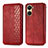 Funda de Cuero Cartera con Soporte Carcasa S01D para Vivo Y16 Rojo