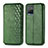 Funda de Cuero Cartera con Soporte Carcasa S01D para Vivo Y21 Verde