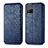 Funda de Cuero Cartera con Soporte Carcasa S01D para Vivo Y21t Azul