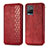 Funda de Cuero Cartera con Soporte Carcasa S01D para Vivo Y21t Rojo