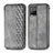 Funda de Cuero Cartera con Soporte Carcasa S01D para Vivo Y32 4G Gris