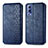 Funda de Cuero Cartera con Soporte Carcasa S01D para Vivo Y72 5G Azul