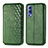 Funda de Cuero Cartera con Soporte Carcasa S01D para Vivo Y72 5G Verde