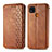 Funda de Cuero Cartera con Soporte Carcasa S01D para Xiaomi POCO C3 Marron