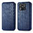 Funda de Cuero Cartera con Soporte Carcasa S01D para Xiaomi Redmi 10 Power Azul