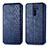 Funda de Cuero Cartera con Soporte Carcasa S01D para Xiaomi Redmi 9 Prime India Azul