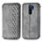 Funda de Cuero Cartera con Soporte Carcasa S01D para Xiaomi Redmi 9 Prime India Gris