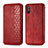 Funda de Cuero Cartera con Soporte Carcasa S01D para Xiaomi Redmi 9i Rojo