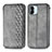 Funda de Cuero Cartera con Soporte Carcasa S01D para Xiaomi Redmi A1 Gris