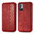 Funda de Cuero Cartera con Soporte Carcasa S01D para Xiaomi Redmi Note 10T 5G Rojo