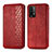 Funda de Cuero Cartera con Soporte Carcasa S01D para Xiaomi Redmi Note 9 4G Rojo