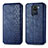 Funda de Cuero Cartera con Soporte Carcasa S01D para Xiaomi Redmi Note 9 Azul