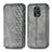 Funda de Cuero Cartera con Soporte Carcasa S01D para Xiaomi Redmi Note 9 Pro Max Gris