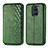 Funda de Cuero Cartera con Soporte Carcasa S01D para Xiaomi Redmi Note 9 Verde